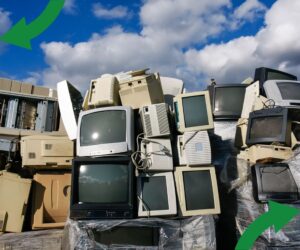 Business waste - old computer monitors