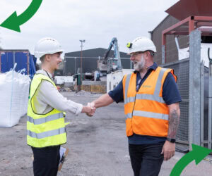 Two people shaking hands