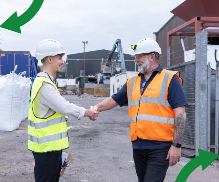 Two people shaking hands